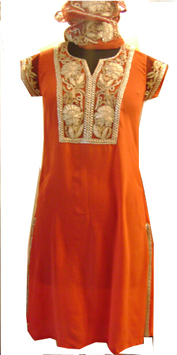 Tomato Red Gota Dori Suit