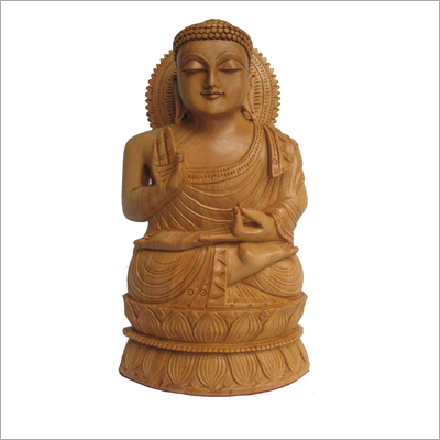 Wooden Buddha Sculpture