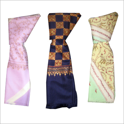 Silk Embroided Pashmina shawls