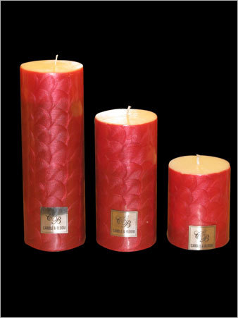Candles - Wax, Various Sizes, Red | Elegant Design, Long Burn Time, Scented, Pleasant Aroma