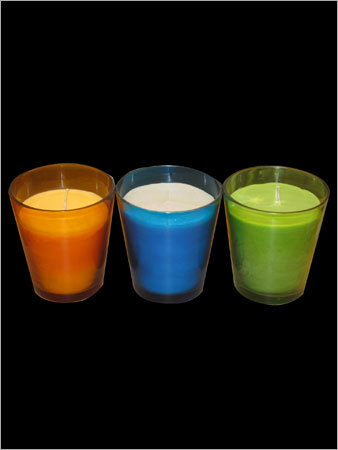 Candles - Wax & Glass, 3x3x4 Inches, Blue | Aromatic, Long-Lasting, Relaxing, Colorful, Elegant, Versatile