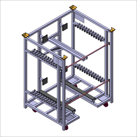Pallet For Rear Floor Complete Ganage Pressings - Steel 3 Levels 1000kg Capacity | Durable Powder Coated Swivel Wheels