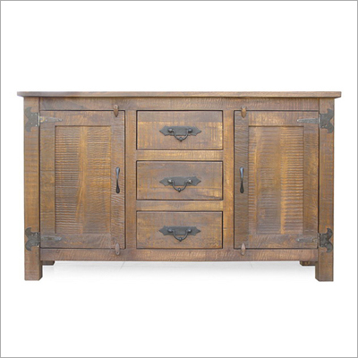 Indian Rustic Furniture-Wooden Rustic Sideboard