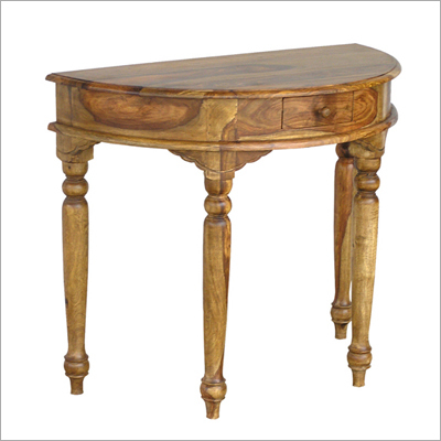 Wooden Half Round Table