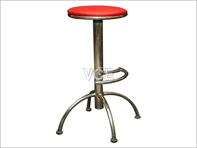 Bar Stool Chair - Metal Base, 16 Inches Diameter, Adjustable Height | Comfortable Leather Seat, Customizable, Durable, Easy to Clean, Stylish Design