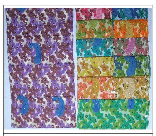 Cotton Multi Colour Printed Stoles