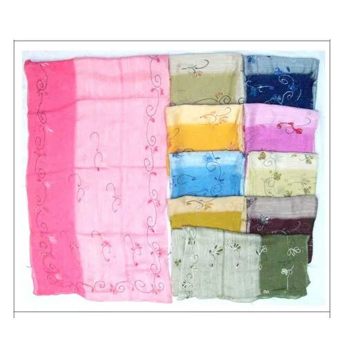 Muti Color Embroidery Viscose Stoles