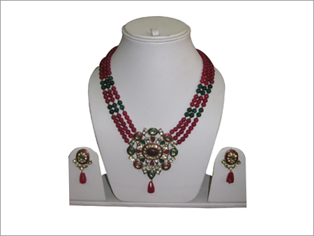 Long Beaded Chain Necklace