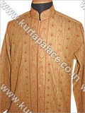 Sherwani Style Jacquard Silk Kurta