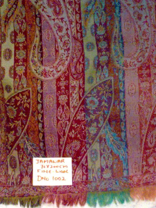 Jamawar Shawl - 100% Wool, 72x36 Inches , Multicolor | Classic Style, Elegant Design, Intricate Weaving, Luxury Feel, Soft Texture, Warmth