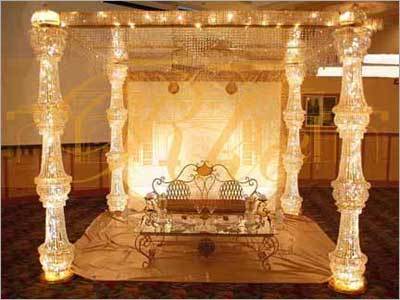 Gold Wedding Crystal Mandap