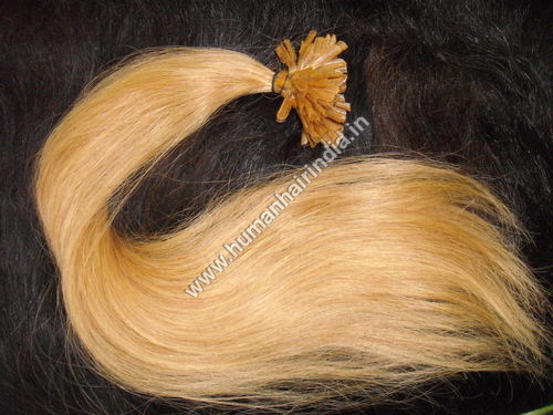Human Nail Hair Extensions - Natural Hair 10"-36" Blonde, U-Tipped, I-Tipped, Straight & Curly, Adds Volume and Length