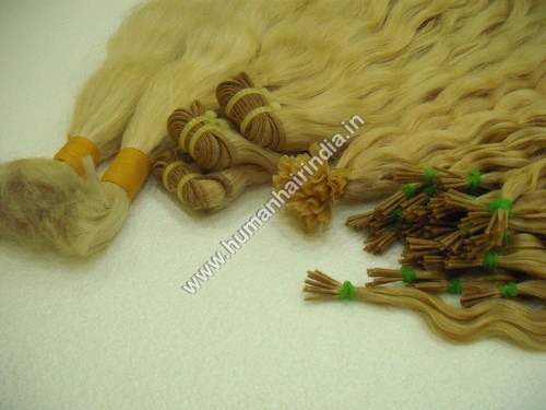 Human Hair - Indian Remy Virgin Blonde, 4"-36" Lengths, Machine Weft, Straight & Curly Textures
