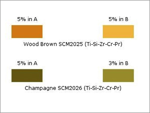 Wood Brown & Champagne Ceramic Pigment