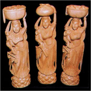 wooden ladies statues