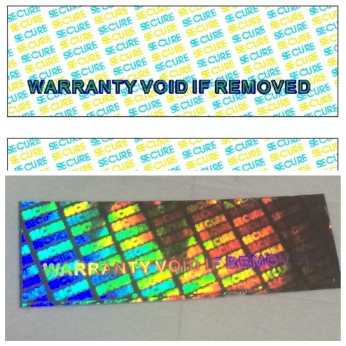 Holographic Warranty Labels with Custom Logo