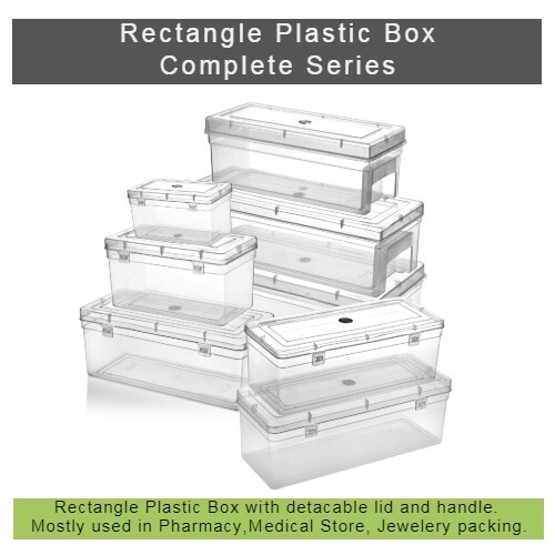 Pp Rectangle Plastic Box With Handle