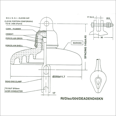 11 KV Disc Insulator Dead End Type