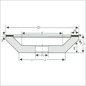 Taper Cup Diamond in Rim