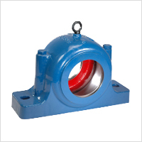 Bearing Housing - Cast Iron FG 150, Shaft Dia 25-160mm, Horizontal Split, Oval Mounting Holes | Grease Lubrication, Replaceable Units, Industrial Use