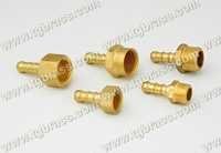 Brass Inlet Nozzles Male Female - 1/8" To 1/2" B.s.p.t.m. & B.s.p.p.f. Sizes | Suitable For 6.4mm & 7mm Bore Rubber Tubing, Weight 50-200g