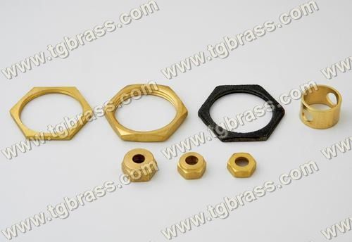 Round Brass Mixing Tube Check Nut & Brass Ring