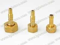 Brass Nut And Nozzle Double Groove - Brass, 25.6 Mm, 50-200 Grams | Sturdy Design, Easy To Fit, Dimensionally Accurate For Rubber Hose Connection