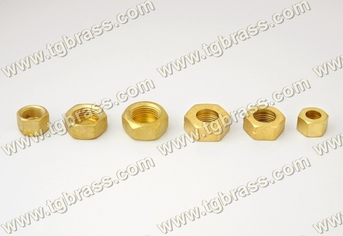 Round Brass Hex Nuts & Stop Ends