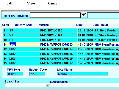 Pending Activity Software System