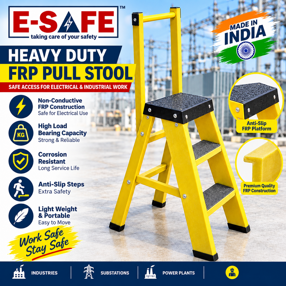 Heavy Duty Frp Pull Stool - Feature: Anti-Slip Platform