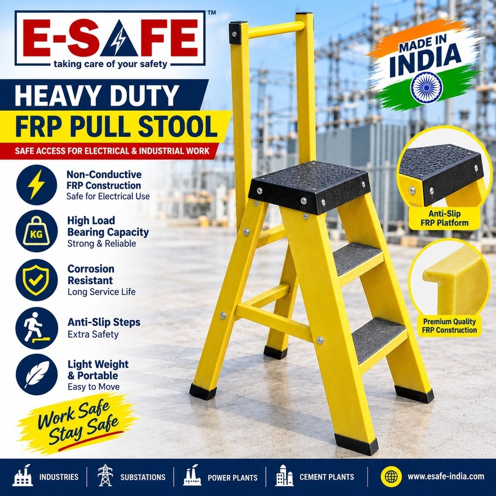 Heavy Duty Frp Pull Stool - Feature: Anti-Slip Platform