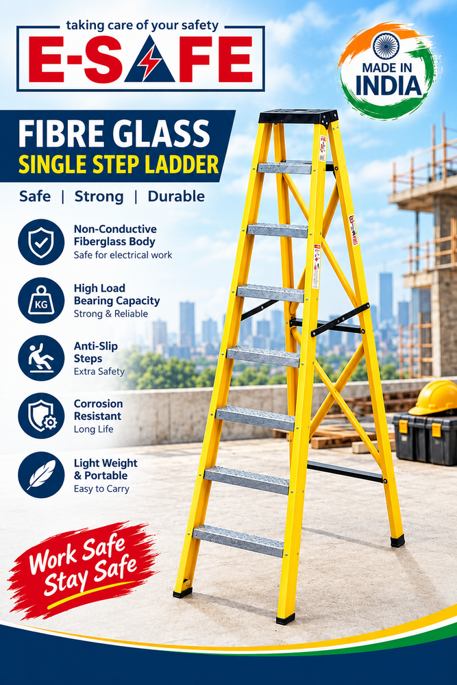 Frp Self Support Single Step Ladder - Feature: Non-Slip Treads