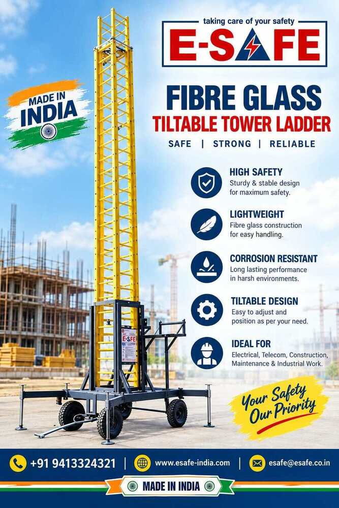 Fibre Glass Extendable Tower Ladder - Feature: Non-Conductive