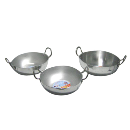 Aluminium Kitchen Kadai - Variable Diameter, Smooth Finish | Durable, Lightweight, Non-Reactive, Even Heating, Customizable, Two Handles