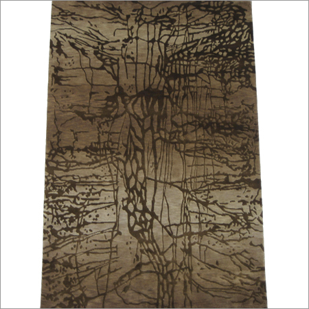 Indian Hand Tufted Carpets - Wool/Cotton Blend, Customizable Size, Beige | Modern and Persian Designs, Durable, Versatile