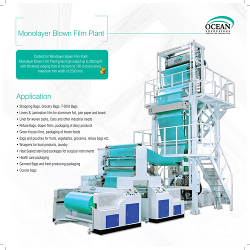 Multilayer Co-Extrusion Film Blowing Machine By OCEAN EXTRUSIONS PVT LTD.