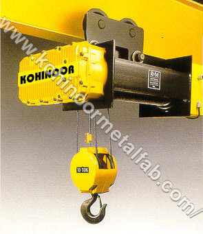 Wire Rope Hoist - Electric Powered, New Yellow Finish | Industrial Grade Performance, Versatile Usage for Heavy Lifting