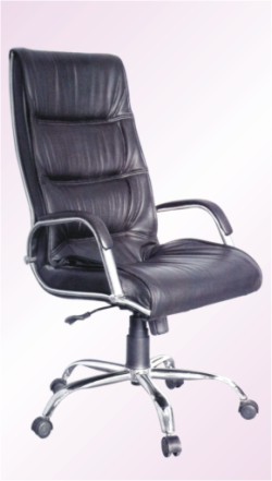 high back chrome chair