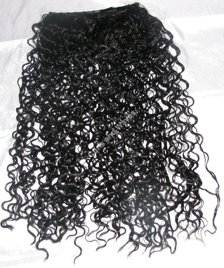 Machine Weft 18' Black Deep Wave