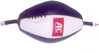 Floor to Ceiling Ball - Leather, 12x8 Inches, Dark Blue | Impact Resistant, Sand Filled, Durable Boxing Ball