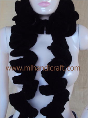Black Crochet Scarves