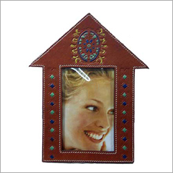 Leather Photo Frame - 5x7 Inches, Brown | Durable, Elegant Design, Gift-Worthy, House Shape, Premium Leather, 0.5 Inch Thickness