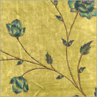 Velvet With Print & Embroidery Fabric