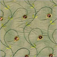 Poly Dupion with Embroidery