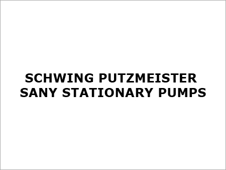 Schwing Putzmeister Sany Stationary Pumps