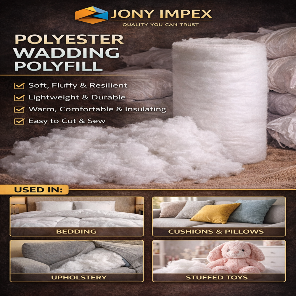 Polyester Wadding - Soft, Durable Material | Ideal for Quilting and Insulation