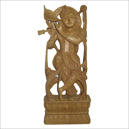 Sandalwood Krishna Statue