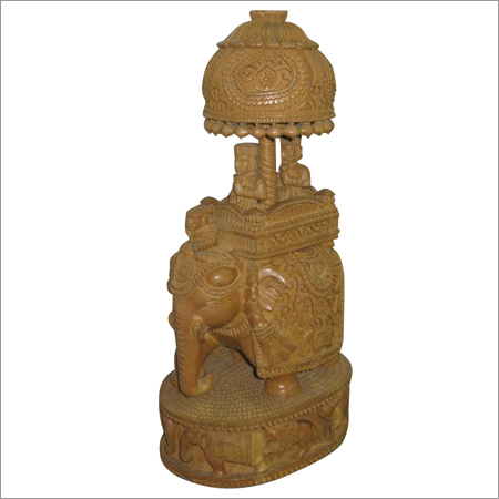 Sandal Wood Elephant With Fine Carving