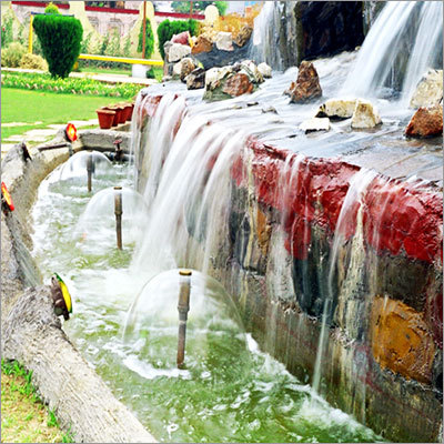 Programmable Water Fall - Stone & Metal, Variable Dimensions | Programmable Flows, Climate Control, Digital Timer, High-Pressure Pump