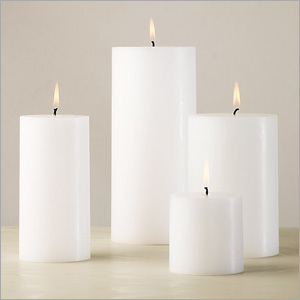 Pillar Candles - Wax, Various Sizes, White | Long-Lasting Burn, Even Burning, Clean Scent, Elegant Design, Cotton Wick